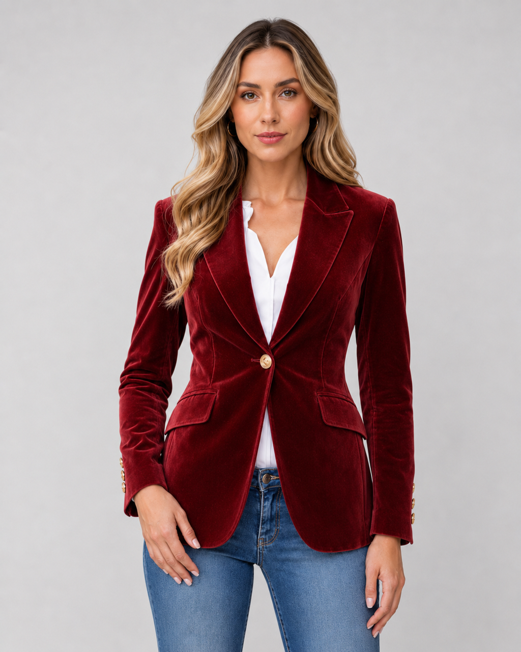Women's Tailored Velvet Blazer | Hebden
