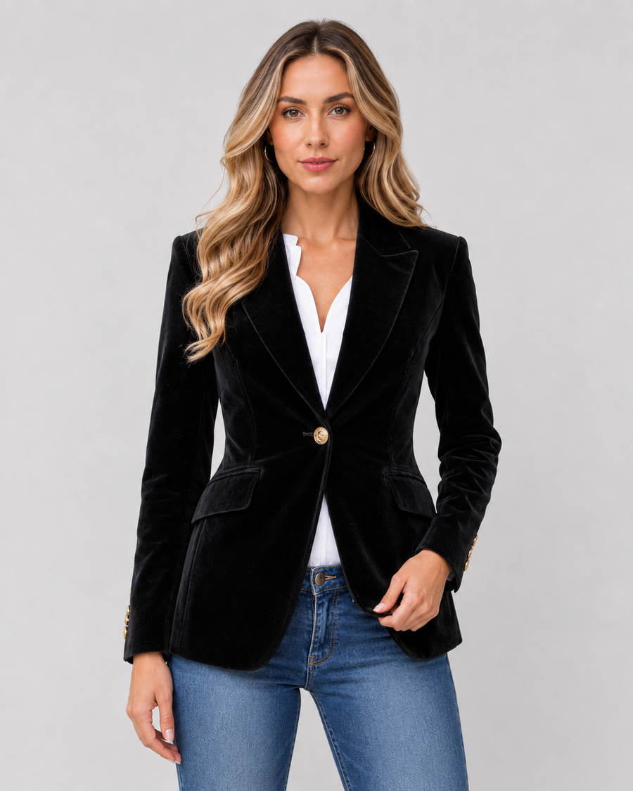Women's Tailored Velvet Blazer | Hebden