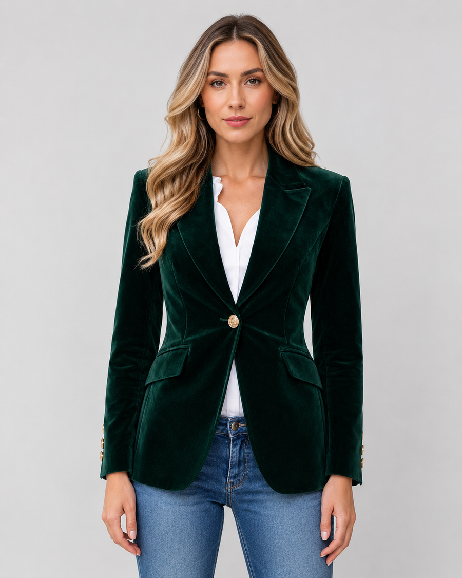 Women's Tailored Velvet Blazer | Hebden