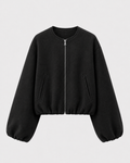 Blouson aviateur court en mélange de laine pour femme | Coxwold