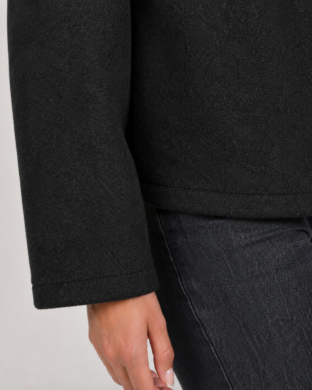 Women's Cropped Zip-Up Collared Jacket | Thirsk