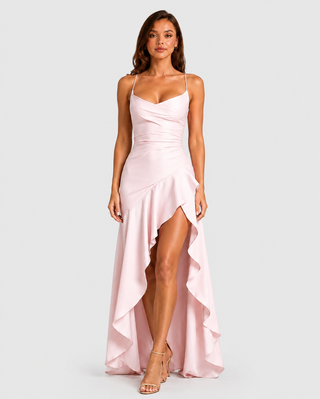 Women’s Asymmetrical Strappy Maxi Dress