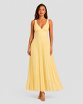 Women's Flowing Yellow Maxi Dress