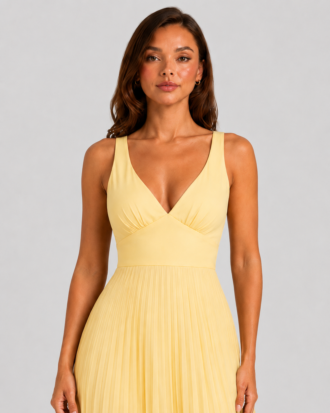 Women's Flowing Yellow Maxi Dress