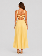 Women's Flowing Yellow Maxi Dress