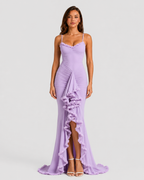 Women’s High Split Ruffle Maxi Dress
