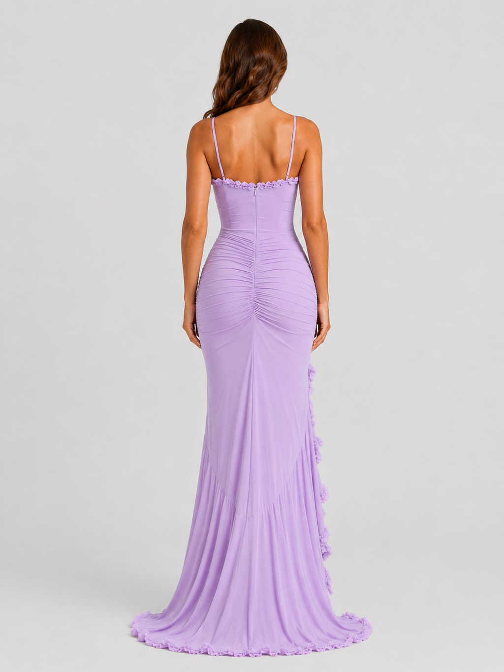 Women’s High Split Ruffle Maxi Dress