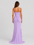 Women’s High Split Ruffle Maxi Dress