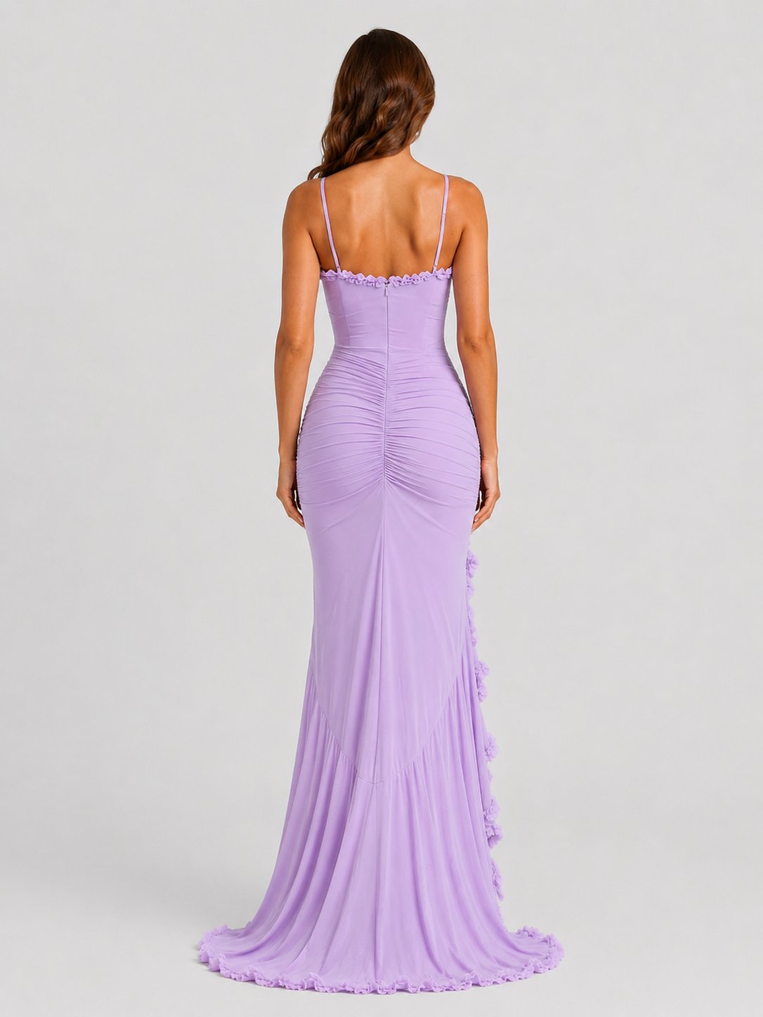 Women’s High Split Ruffle Maxi Dress