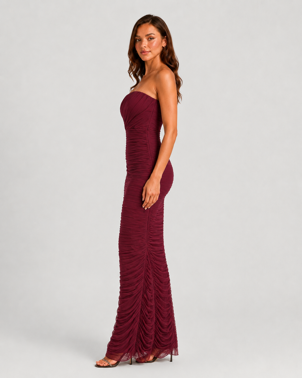 Women’s Mesh Corset Maxi Dress