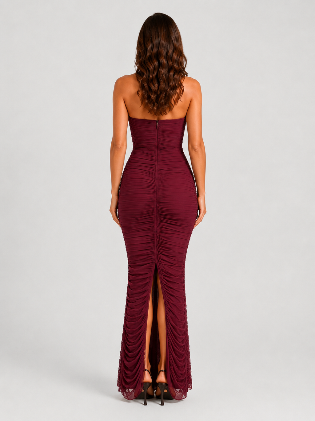 Women’s Mesh Corset Maxi Dress