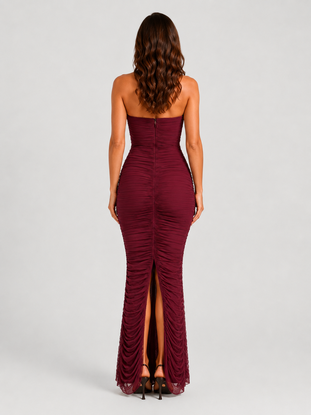 Women’s Mesh Corset Maxi Dress