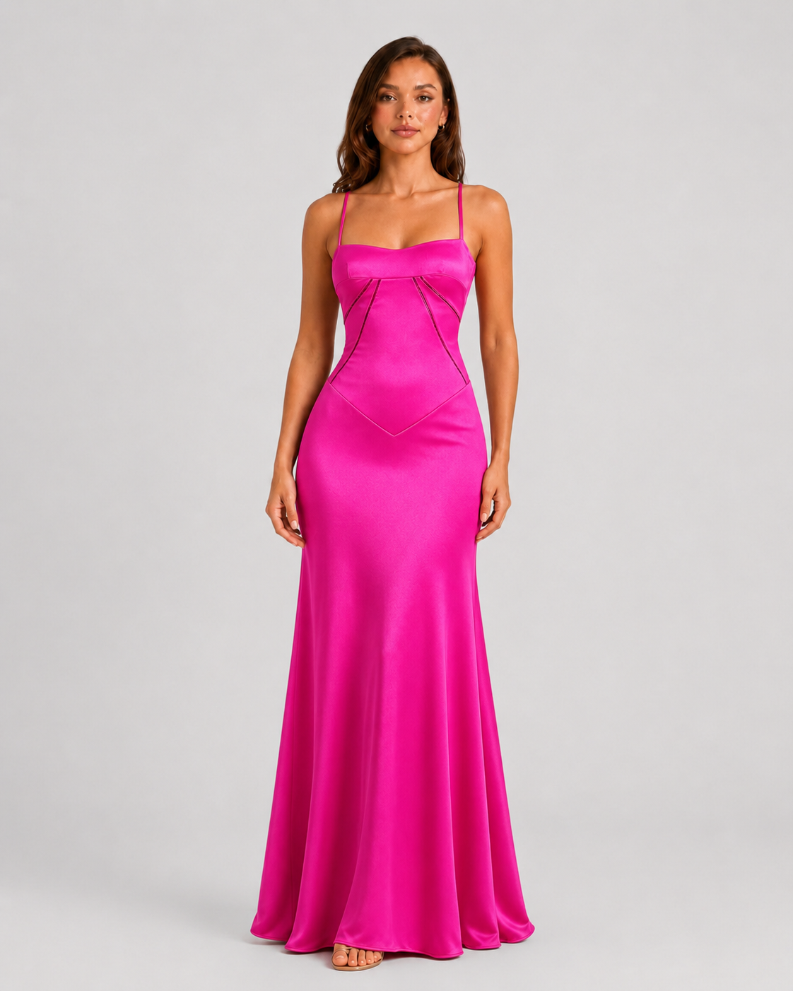 Women's Occasion Maxi Gown with Bustier Detail