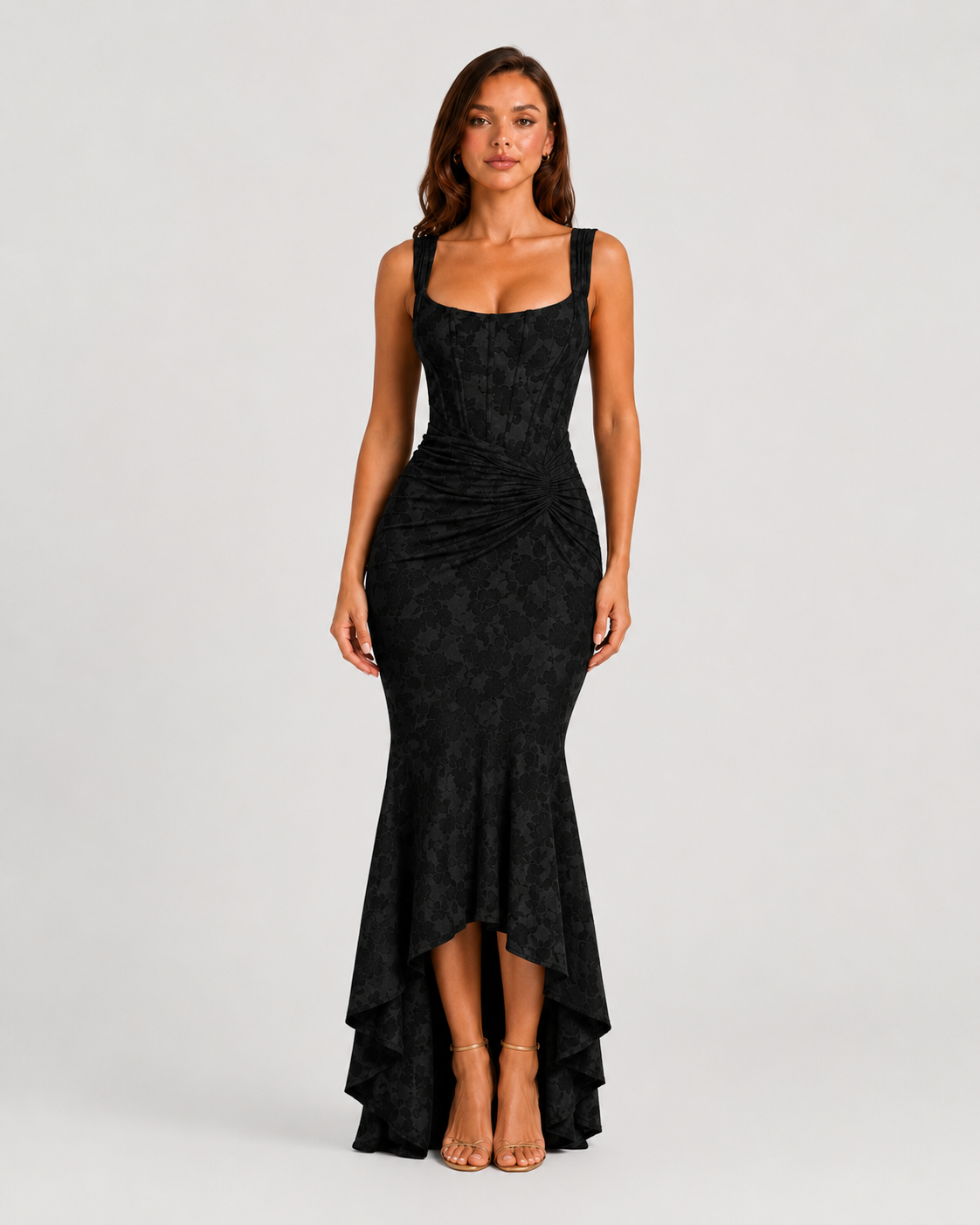 Women’s Ruched Waist Maxi Dress