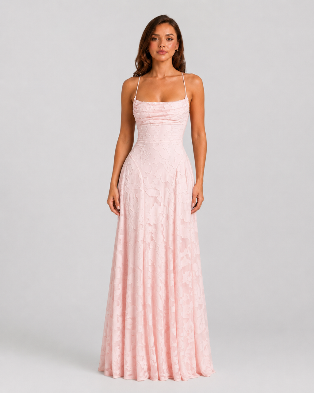 Women’s Textured Floral Maxi Dress