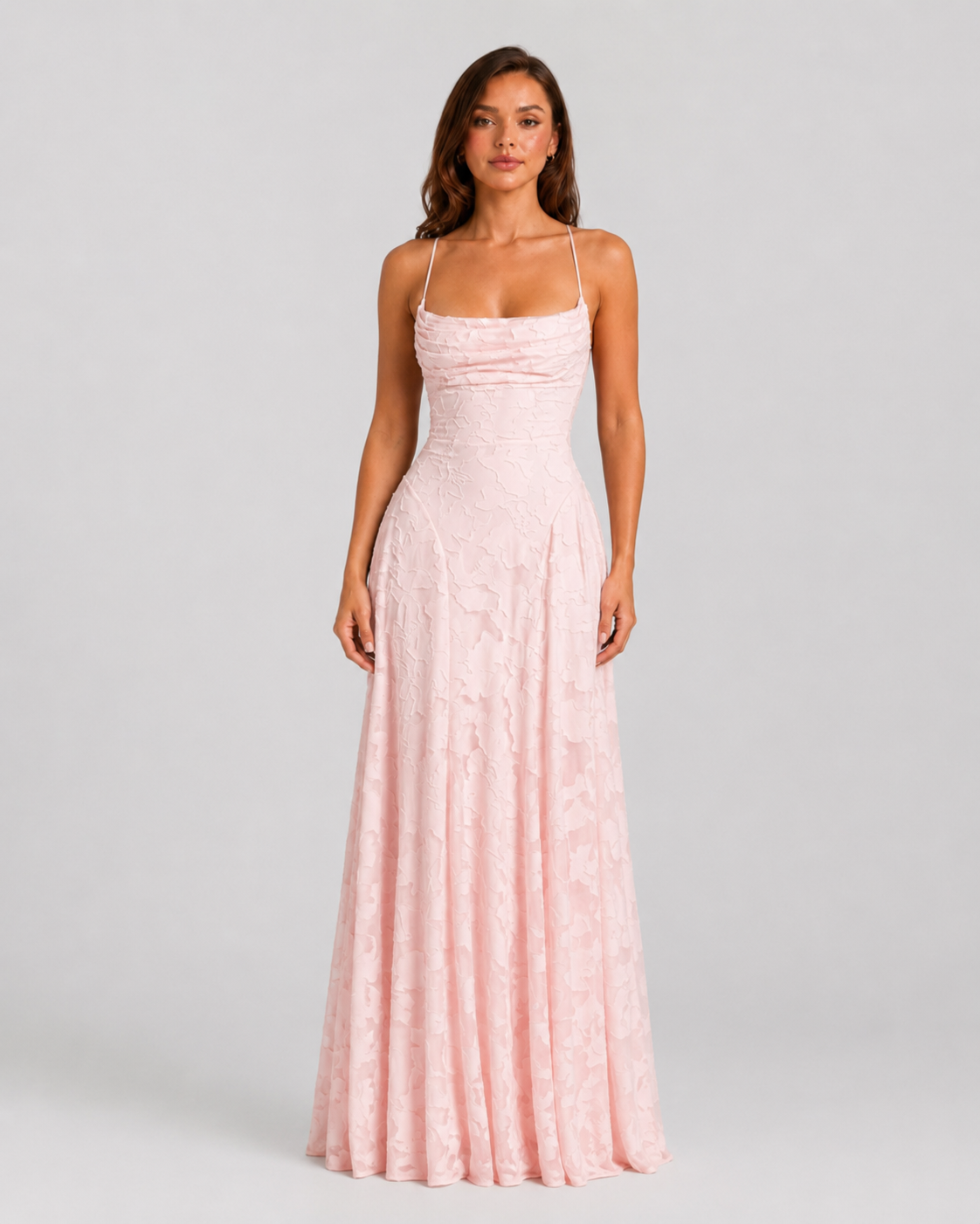 Women’s Textured Floral Maxi Dress