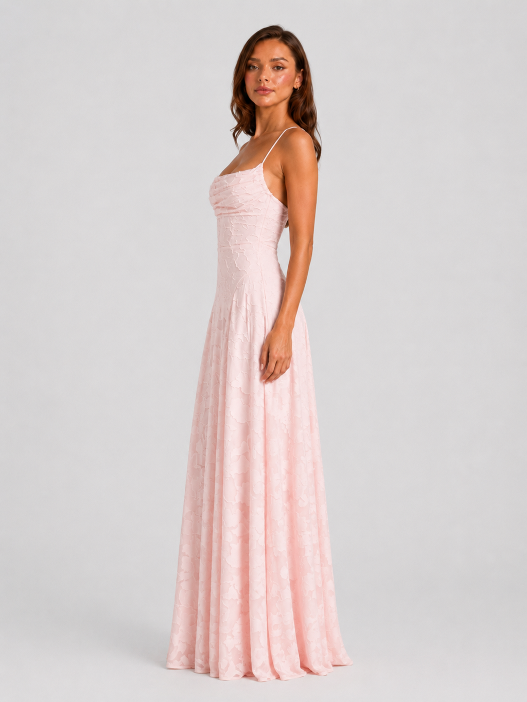 Women’s Textured Floral Maxi Dress