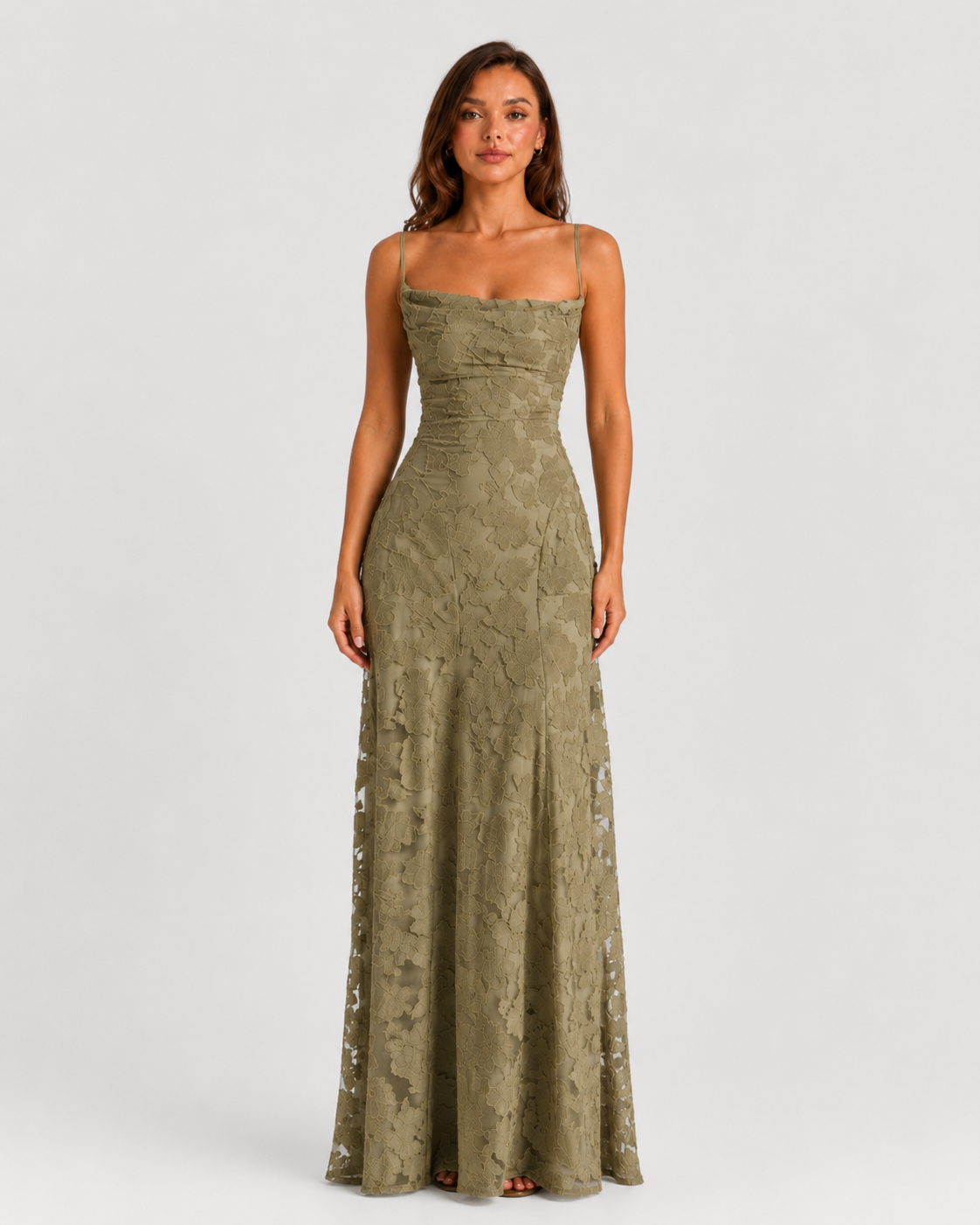 Women’s Textured Floral Maxi Dress