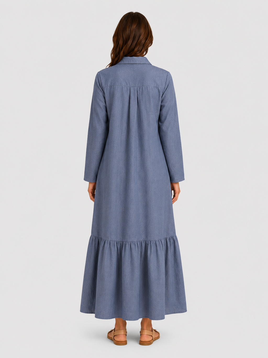 Women’s Tiered Maxi Shirt Dress