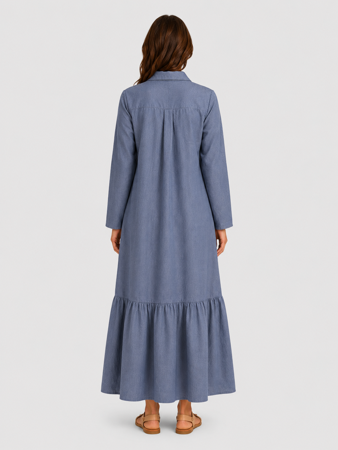 Women’s Tiered Maxi Shirt Dress