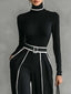 Emma | Elegant two-piece set with a high neck and wide-leg pants