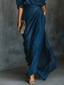 Cielo | Deep Blue Draped Maxi Dress
