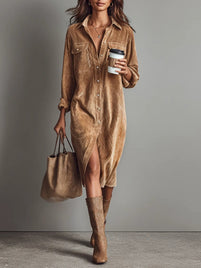 Elise | Soft Corduroy Dress