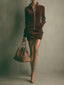 Harper | Suede Zip Mini Dress