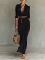 Aurelia | Belted Suede Dress