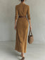 Aurelia | Belted Suede Dress