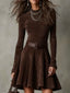 Meredith | Vintage Suede Mini Dress