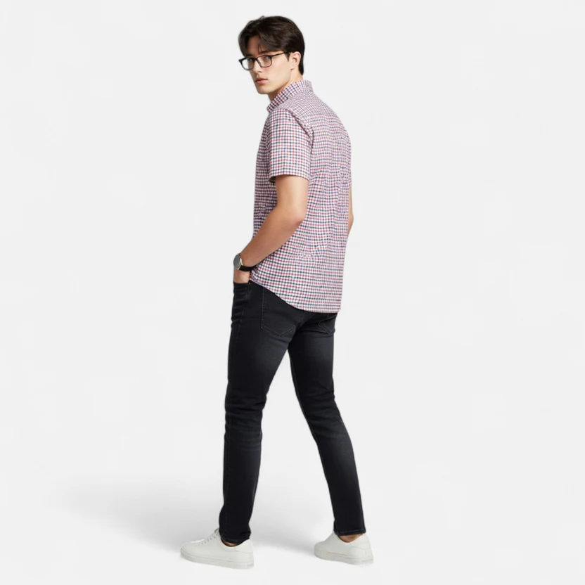 Men's Oxford short-sleeve summer shirt