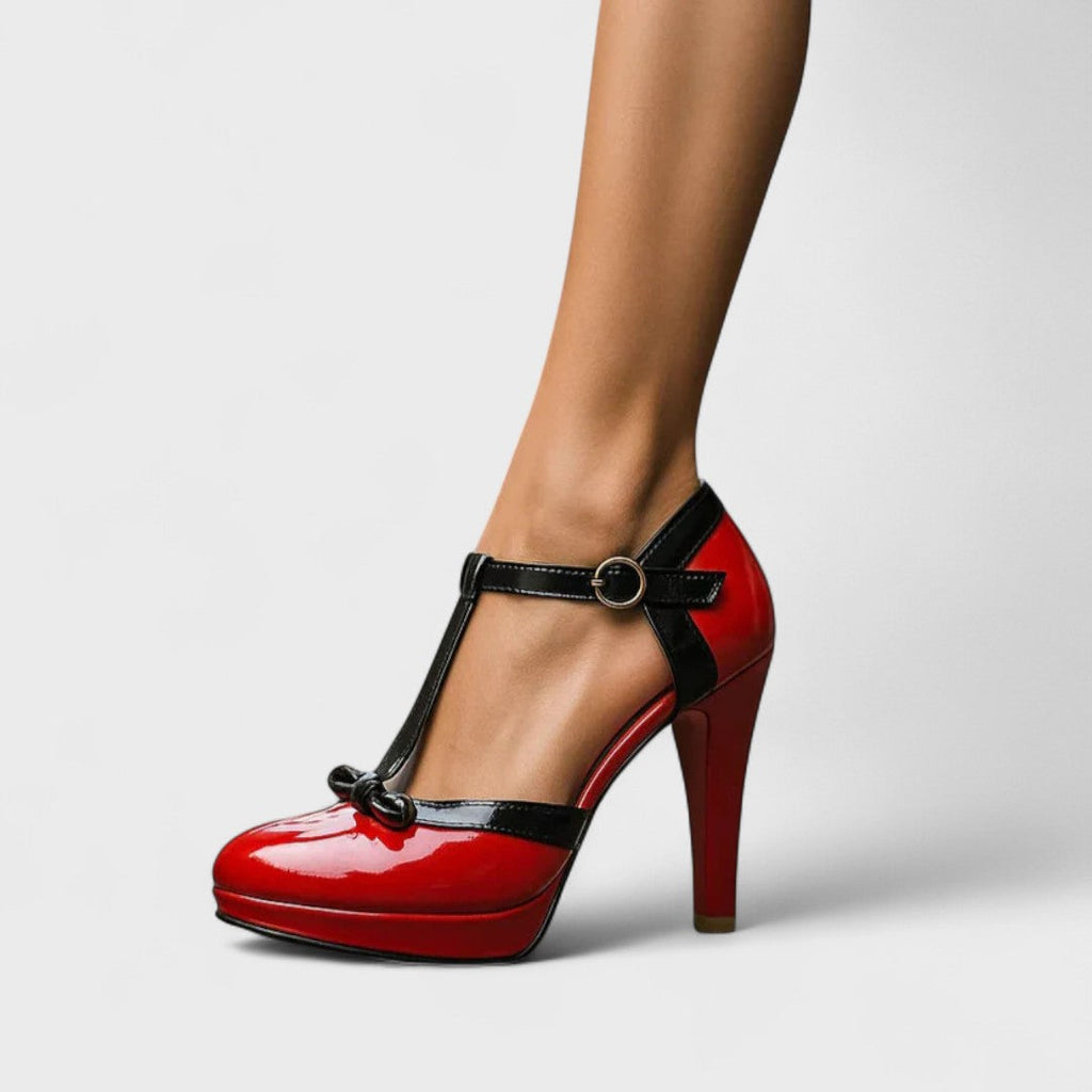 Women's Platform Evening Heels with Bow Detail — view 6