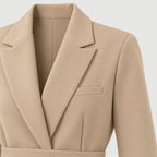 Women's tie-belt blazer in Beige | Downderry – detail view
