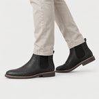 Men's Leather Chelsea Boots in Black | Wookey – side view