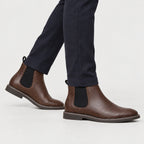 Men's Leather Chelsea Boots in Dark Brown | Wookey – side view