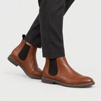 Men's Leather Chelsea Boots in Tan | Wookey – side view