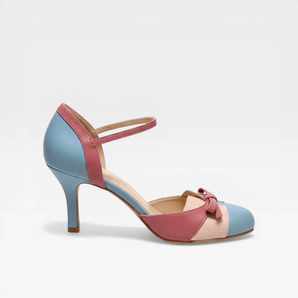 Women's Two-Tone Mary Jane Low Heels