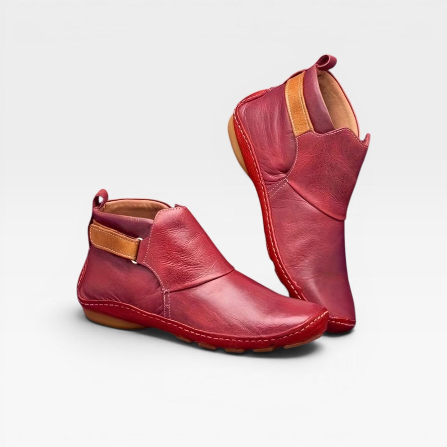 Women's Leather Ankle Boots with Cushioned Insole — view 5
