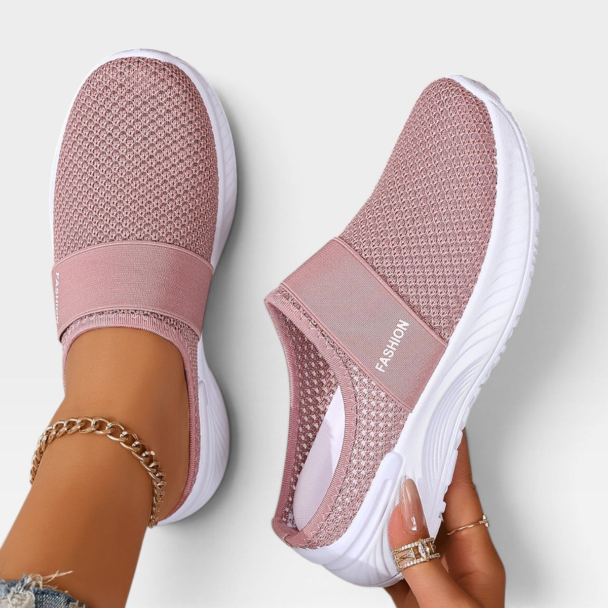 Women's Breathable Mesh Slip-On Trainers — view 8
