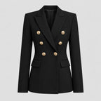Women's double-breasted blazer in Black | Blewbury – front view