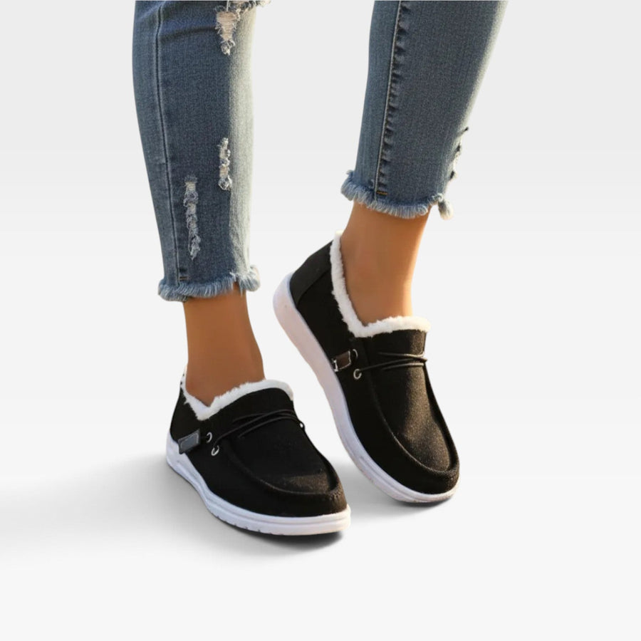 Women's Faux Fur Lined Slip-On Shoes — view 3