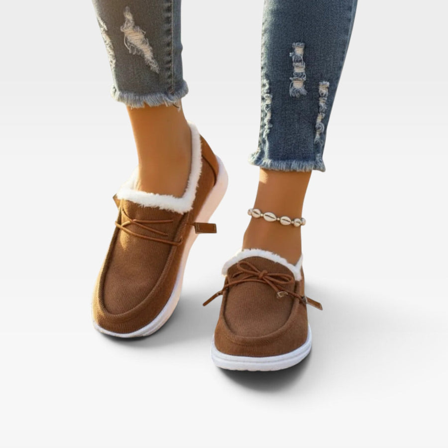 Women's Faux Fur Lined Slip-On Shoes — view 6