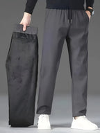 Men's fleece-lined water-repellent drawstring trousers