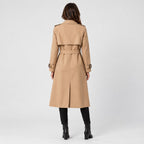 Women's mid-calf trench coat in Camel | Eskdale – back view