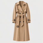 Women's mid-calf trench coat in Camel | Eskdale – front view