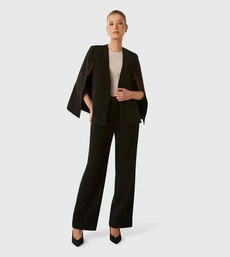 Women's open-front cape sleeve blazer