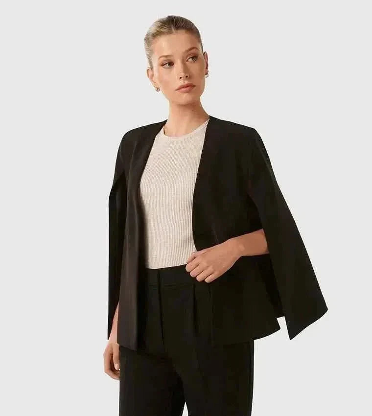 Women's open-front cape sleeve blazer