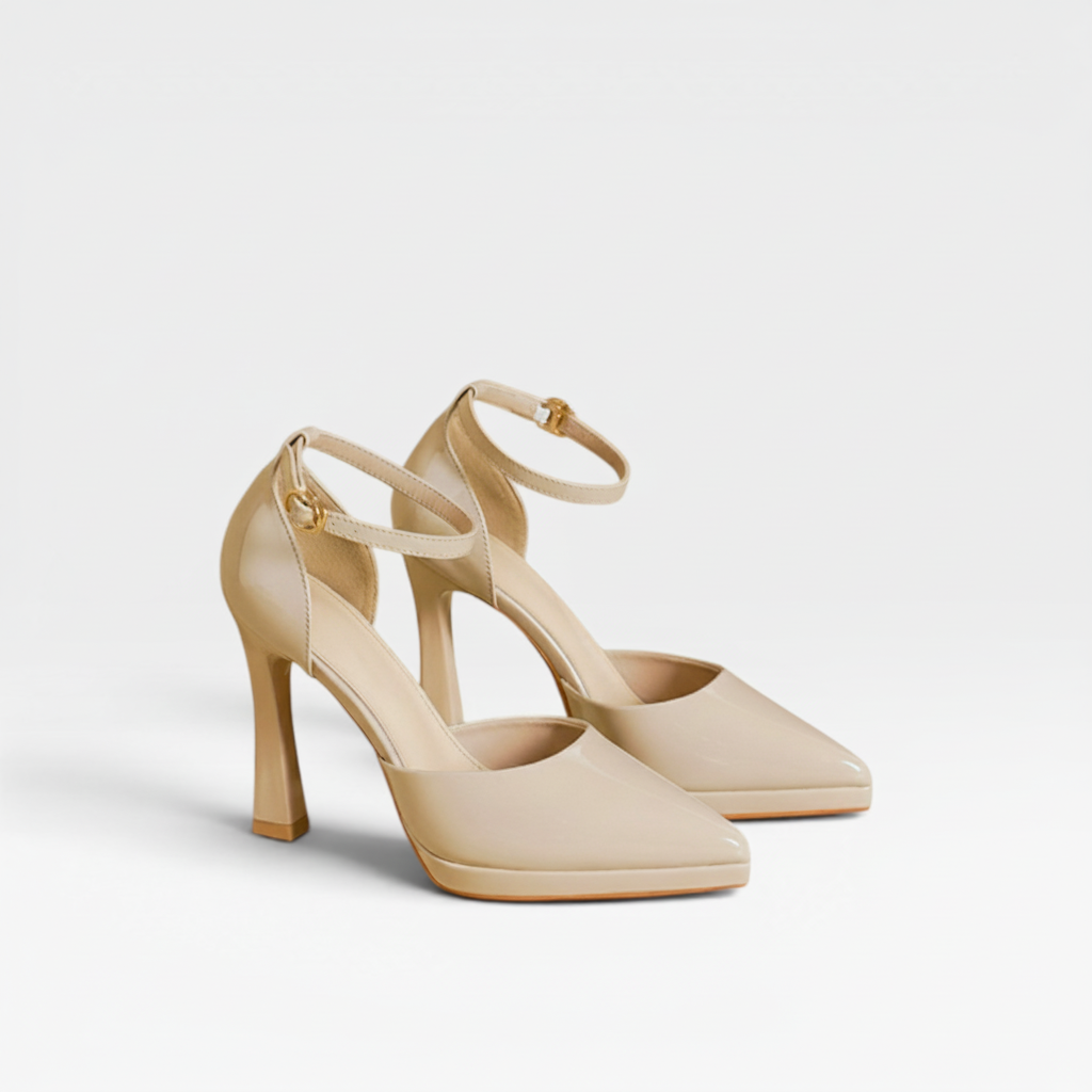Women's Patent Leather Heels with Ankle Strap — view 10