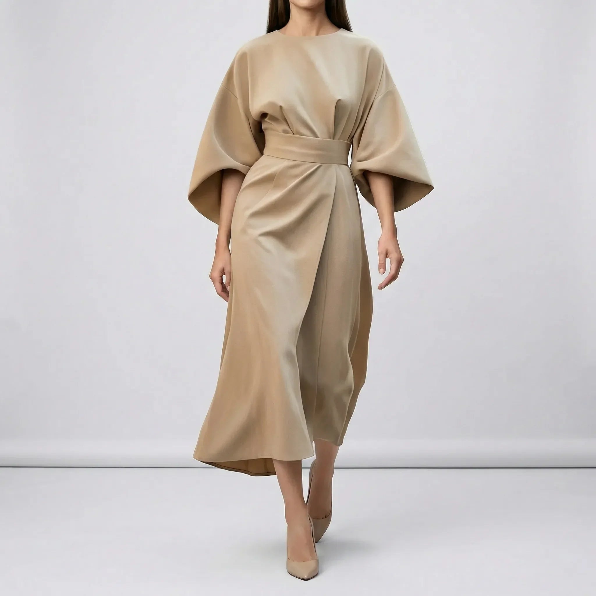 Women’s Evening Dress with Waist Belt - Parker and Grant